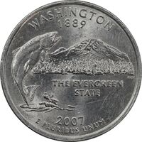 سکه کوارتر دلار 2007P ایالتی واشنگتن - MS61 - آمریکا
