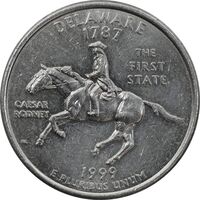 سکه کوارتر دلار 1999D ایالتی - دلاویر - AU55 - آمریکا