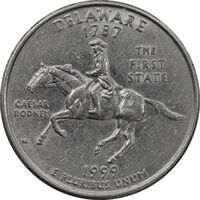 سکه کوارتر دلار 1999P ایالتی - دلاویر - AU55 - آمریکا
