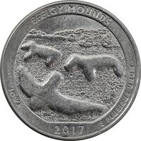 سکه کوارتر دلار 2017D - بنای یادبود افیگی موندز - AU55 - آمریکا