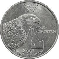 سکه کوارتر دلار 2007D ایالتی آیداهو - MS61 - آمریکا