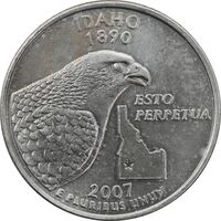 سکه کوارتر دلار 2007D ایالتی آیداهو - AU55 - آمریکا