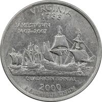 سکه کوارتر دلار 2000D ایالتی ویرجینیا - AU50 - آمریکا