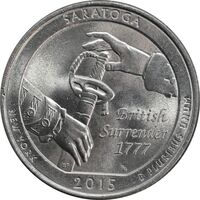سکه کوارتر دلار 2015P ساراتوگا - MS63 - آمریکا
