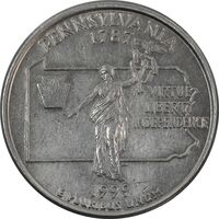 سکه کوارتر دلار 1999P ایالتی پنسیلوانیا - AU50 - آمریکا