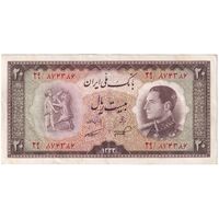 اسکناس 20 ریال 1333 - تک - AU50 - محمد رضا شاه
