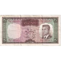 اسکناس 20 ریال (بهنیا - سمیعی) - تک - VF35 - محمد رضا شاه
