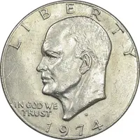سکه یک دلار 1974D آیزنهاور - AU58 - آمریکا