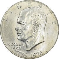 سکه یک دلار 1976D جشن دویست سالگی آمریکا - MS63 - آمریکا