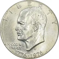 سکه یک دلار 1976D جشن دویست سالگی آمریکا - MS63 - آمریکا