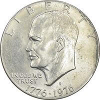 سکه یک دلار 1976D جشن دویست سالگی آمریکا - MS61 - آمریکا