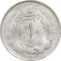 سکه 1 ریال 1324 نقره - MS64 - محمد رضا شاه