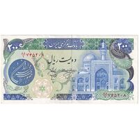 اسکناس 200 ریال (اردلان - مولوی) فیلیگران شاه - تک - AU58 - جمهوری اسلامی