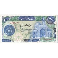اسکناس 200 ریال (اردلان - مولوی) بدون فیلیگران - تک - EF40 - جمهوری اسلامی