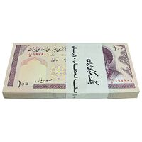 بسته اسکناس 100 ریال (نمازی - نوربخش) فیلیگران امام - شماره بزرگ - UNC - جمهوری اسلامی