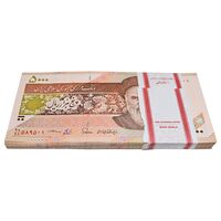 بسته اسکناس 5000 ریال امام (طیب نیا - سیف) - نوار 5000 ریال - شماره دوقلو - UNC - جمهوری اسلامی