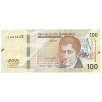 اسکناس 100 لمپیرا 2022 جمهوری - تک - UNC63 - هندوراس