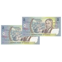 اسکناس 2 تالا بدون تاریخ (2003-2009) مالیتوآ تانومافیلی دوم - پنجاهمین سالگرد خدمات مالیتوآ، رئیس دولت - جفت - UNC64 - ساموآ