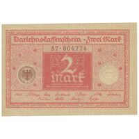 اسکناس 2 مارک 1920 جمهوری وایمار - تک - UNC63 - آلمان