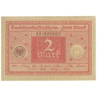 اسکناس 2 مارک 1920 جمهوری وایمار - تک - UNC63 - آلمان
