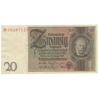 اسکناس 20 مارک 1929 جمهوری وایمار - تک - AU58 - آلمان