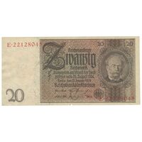 اسکناس 20 مارک 1929 جمهوری وایمار - تک - AU58 - آلمان