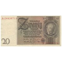 اسکناس 20 مارک 1929 جمهوری وایمار - تک - AU55 - آلمان