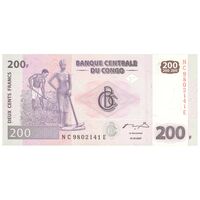 اسکناس 200 فرانک 2007 جمهوری دموکراتیک - تک - UNC65 - کنگو