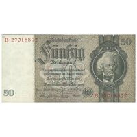 اسکناس 50 رایش مارک 1933 رایش سوم - تک - AU58 - آلمان