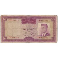 اسکناس 100 ریال (هویدا - سمیعی) - تک - F12 - محمد رضا شاه