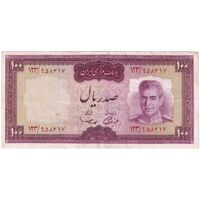 اسکناس 100 ریال (آموزگار - سمیعی) نوشته قرمز - تک - EF45 - محمد رضا شاه