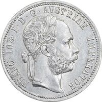سکه 1 فلورین 1876 فرانتس یوزف یکم - MS62 - اتریش-مجارستان