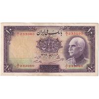 اسکناس 10 ریال پشت لاتین 1315 - تک - AU53 - رضا شاه