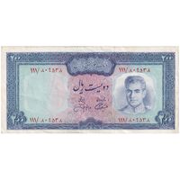اسکناس 200 ریال (آموزگار - جهانشاهی) - تک - AU50 - محمد رضا شاه