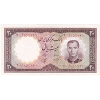 اسکناس 20 ریال 1340 - تک - UNC63 - محمد رضا شاه
