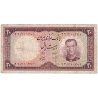 اسکناس 20 ریال 1340 - تک - VF20 - محمد رضا شاه