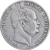سکه 1 فرینزتالر 1859 فریدریش چهارم - EF40 - آلمان