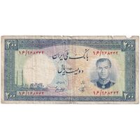 اسکناس 200 ریال 1337 - تک - VF25 - محمد رضا شاه