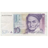 اسکناس 10 مارک 1989 جمهوری فدرال - تک - VF25 - آلمان