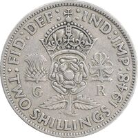 سکه 2 شیلینگ 1948 جرج ششم - EF40 - انگلستان