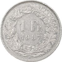 سکه 1 فرانک 1987 دولت فدرال - EF45 - سوئیس