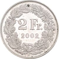 سکه 2 فرانک 2002 دولت فدرال - AU58 - سوئیس
