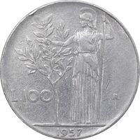 سکه 100 لیره 1957 جمهوری - EF45 - ایتالیا
