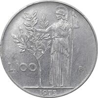 سکه 100 لیره 1973 جمهوری - EF45 - ایتالیا