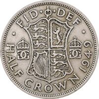 سکه 1/2 کرون 1949 جرج ششم - EF40 - انگلستان