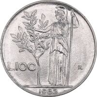 سکه 100 لیره 1983 جمهوری - AU55 - ایتالیا