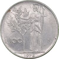 سکه 100 لیره 1575 جمهوری - AU50 - ایتالیا