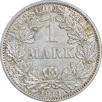 سکه 1 مارک 1914 ویلهلم دوم - AU58 - آلمان