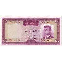 اسکناس 100 ریال (هویدا - سمیعی) - تک - AU58 - محمد رضا شاه