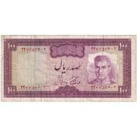 اسکناس 100 ریال (آموزگار - جهانشاهی) - تک - VF30 - محمد رضا شاه